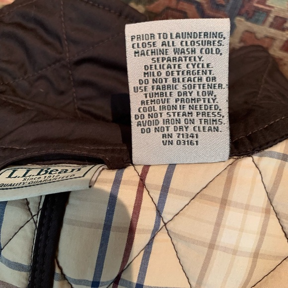EUC LL Bean quilted riding jacket ladies regular small - Picture 6 of 6